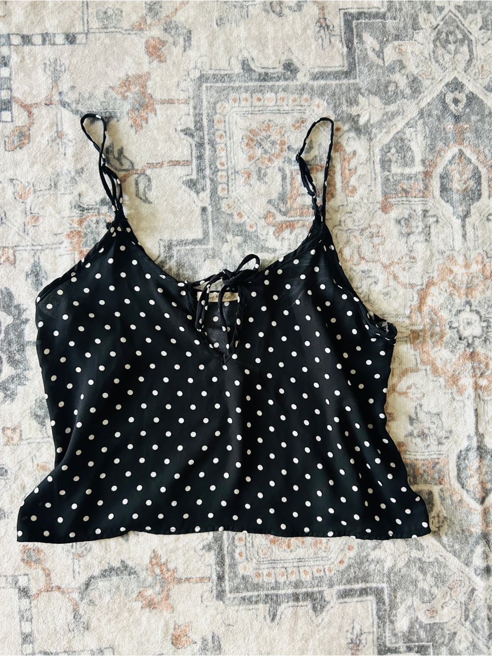 Heart Hips Black Polka Dot Tank Top